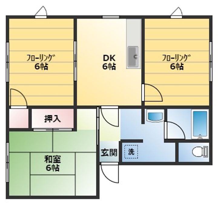 杜ハイツの間取り