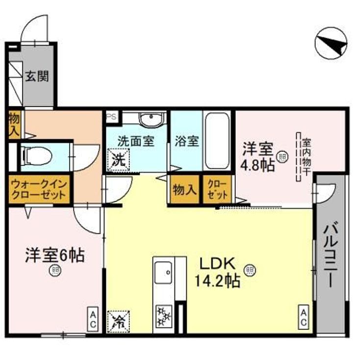 パサログランデ上野芝の間取り