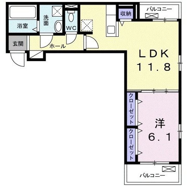 大阪府堺市東区日置荘西町5(アパート)の賃貸物件の間取り