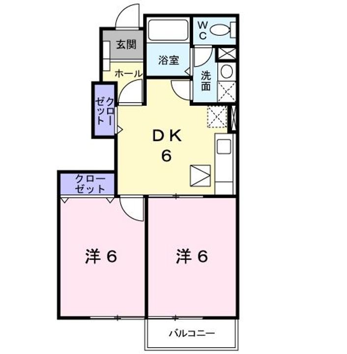 福島県福島市飯坂町字八景(アパート)の賃貸物件の間取り