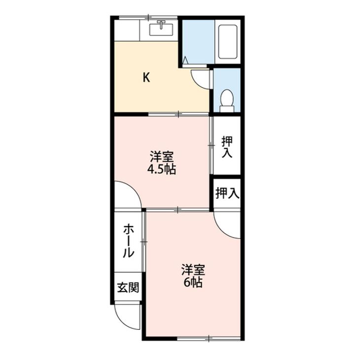 新潟県新潟市秋葉区新津本町4(アパート)の賃貸物件の間取り