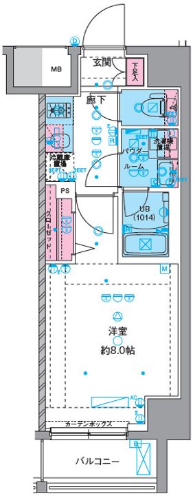GENOVIA四ツ木の間取り