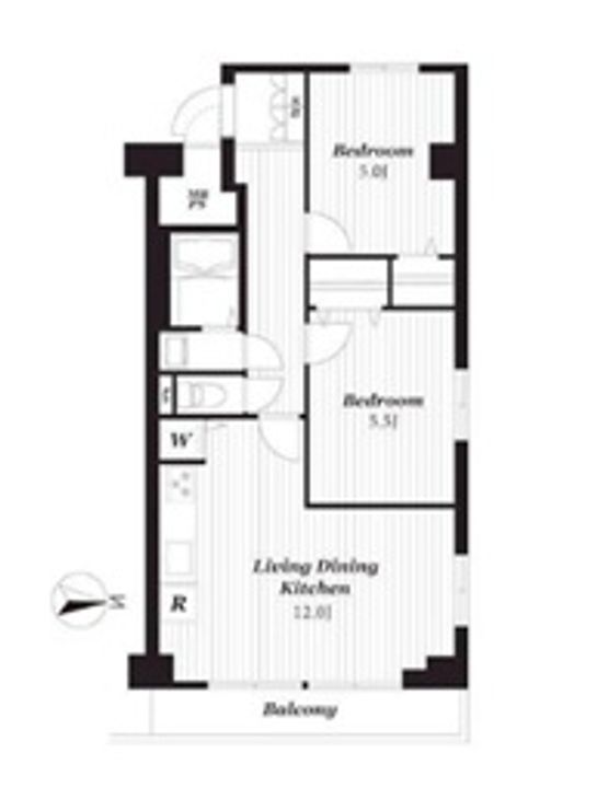 上町マンションの間取り