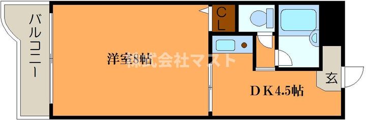エクセル難波の間取り