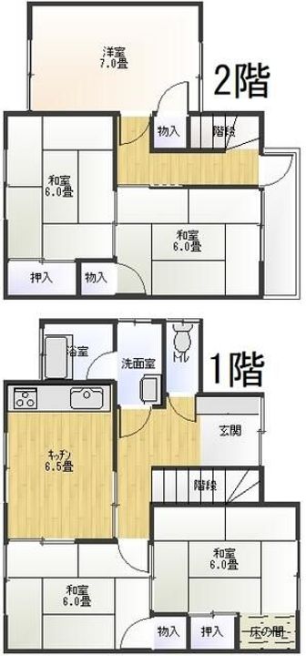 香川県高松市木太町(一戸建)の賃貸物件の間取り
