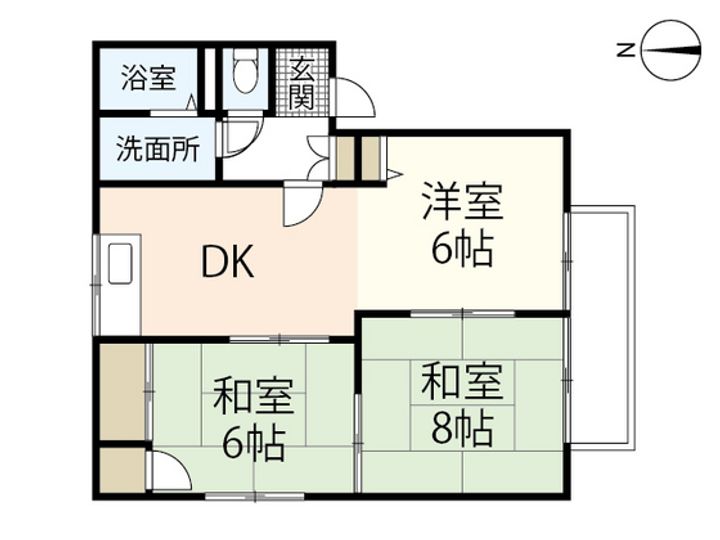 原田ハイツ Bの間取り