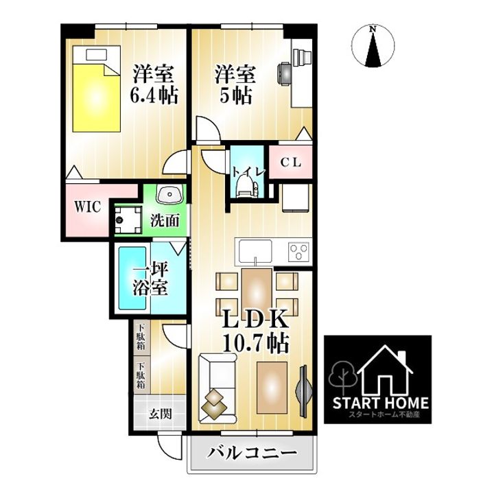 メゾン・ド・ティアラ阿南Nの間取り