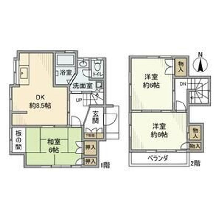 東京都日野市西平山2(一戸建)の賃貸物件の間取り
