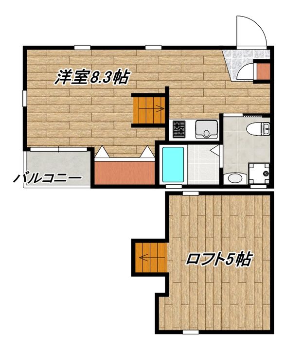 鹿児島県鹿児島市錦江台1(アパート)の賃貸物件の間取り