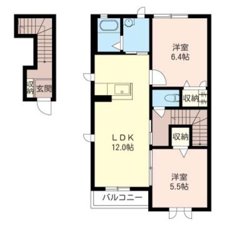 群馬県前橋市青葉町(アパート)の賃貸物件の間取り