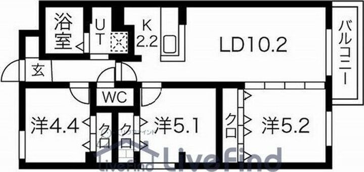 北海道札幌市豊平区西岡四条1の賃貸マンションの間取り