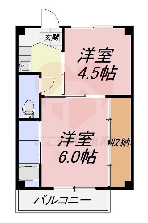 大阪府岸和田市春木旭町(マンション)の賃貸物件の間取り