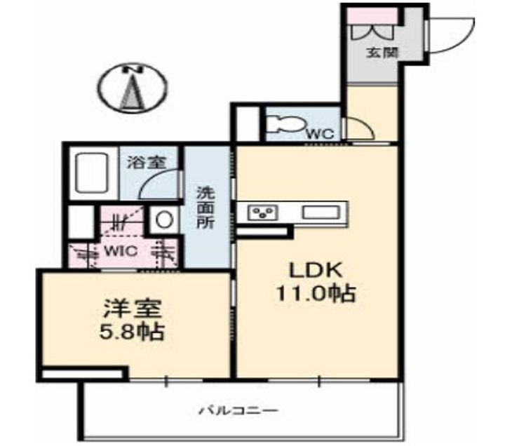 岡山県岡山市南区西市(マンション)の賃貸物件の間取り