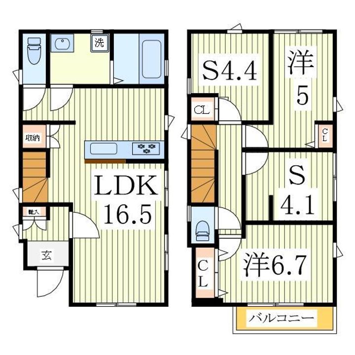 千葉県柏市南増尾4(一戸建)の賃貸物件の間取り