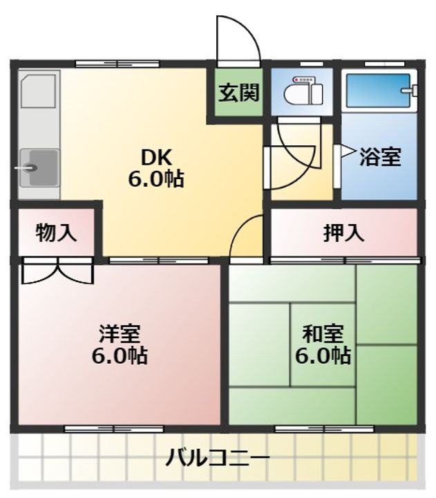 祇園コーポの間取り