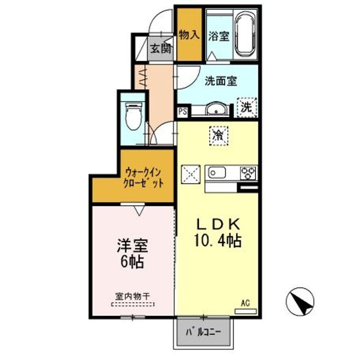 新潟県長岡市学校町3(アパート)の賃貸物件の間取り