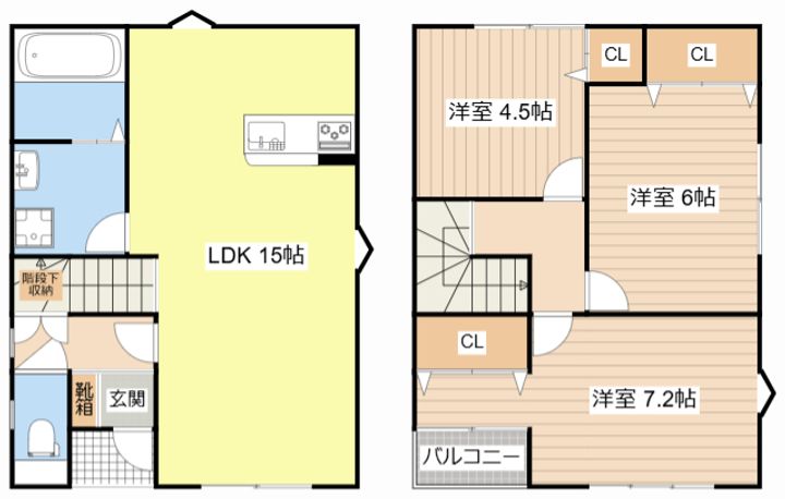 滋賀県甲賀市水口町東名坂(一戸建)の賃貸物件の間取り