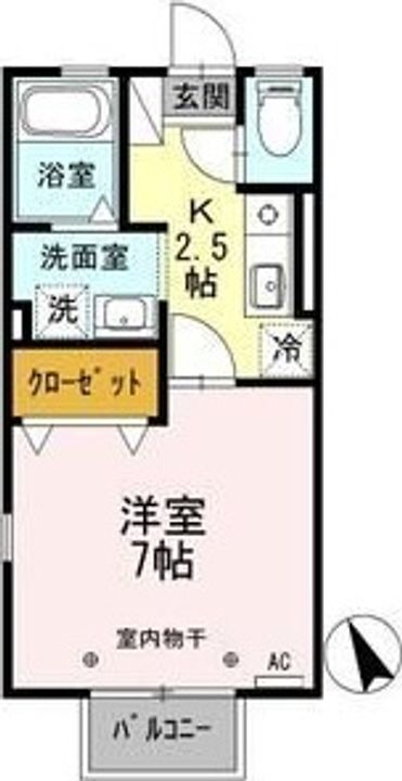岐阜県岐阜市柳津町下佐波2(アパート)の賃貸物件の間取り