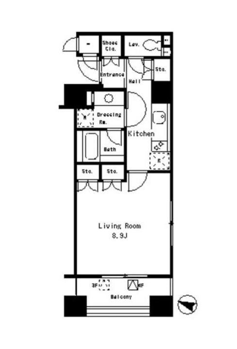 東京都港区南麻布1(マンション)の賃貸物件の間取り