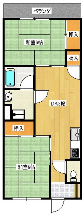 ロイヤルマンション301号の間取り