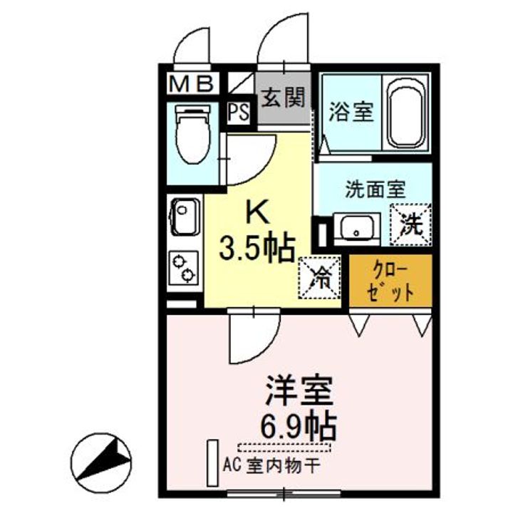 埼玉県さいたま市北区日進町2(アパート)の賃貸物件の間取り