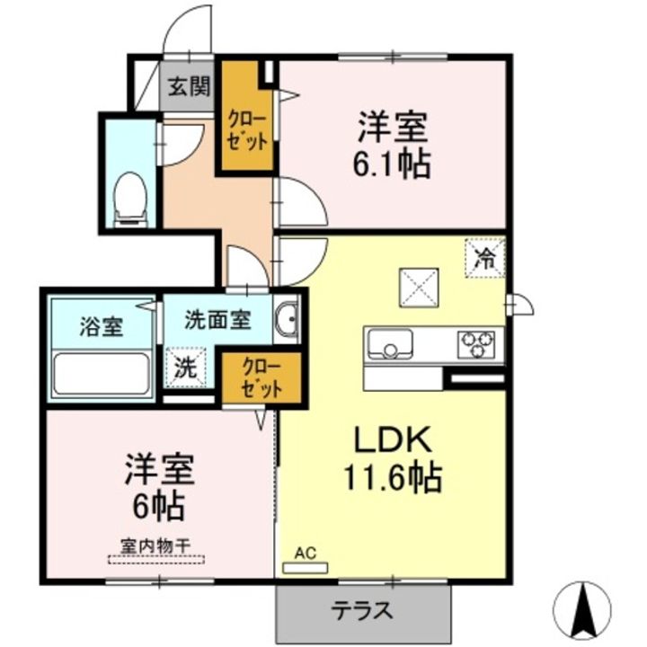 サフィール Cの間取り