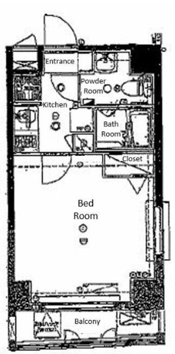 東京都江東区亀戸4(マンション)の賃貸物件の間取り