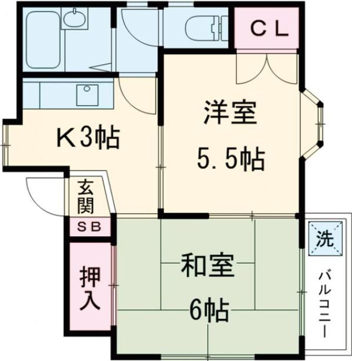 田島コーポAの間取り
