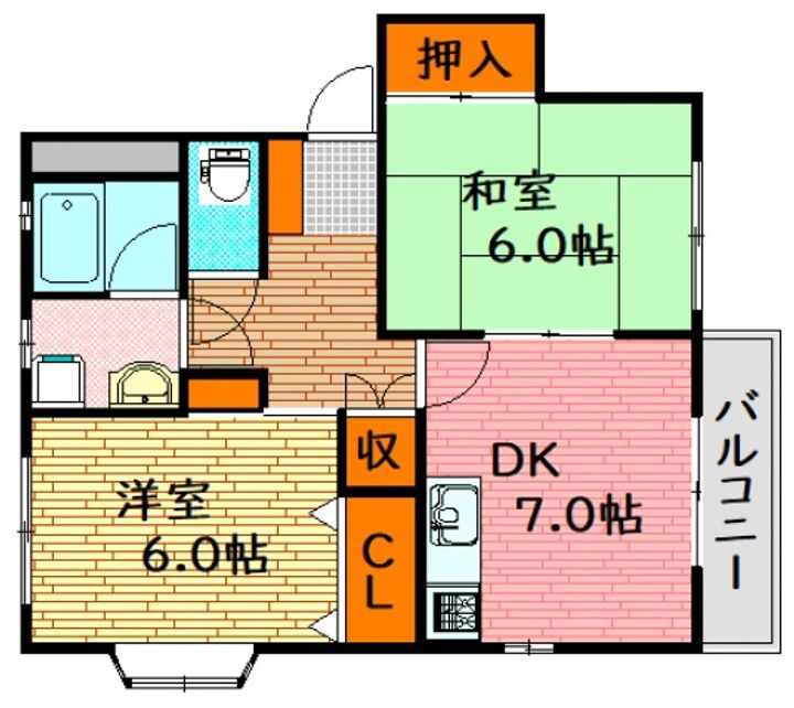 広島県山県郡北広島町後有田(アパート)の賃貸物件の間取り
