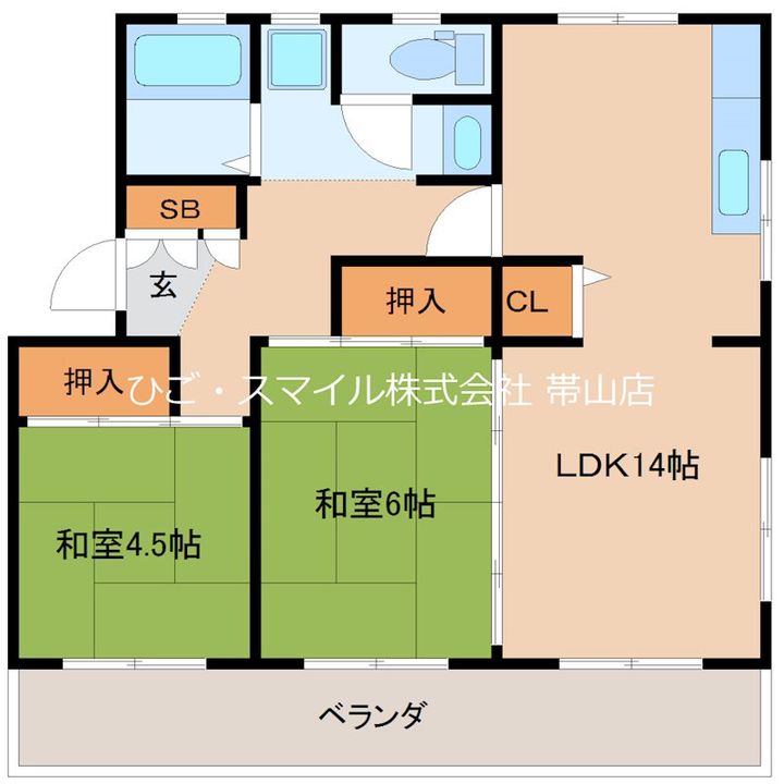 白山荘B棟の間取り