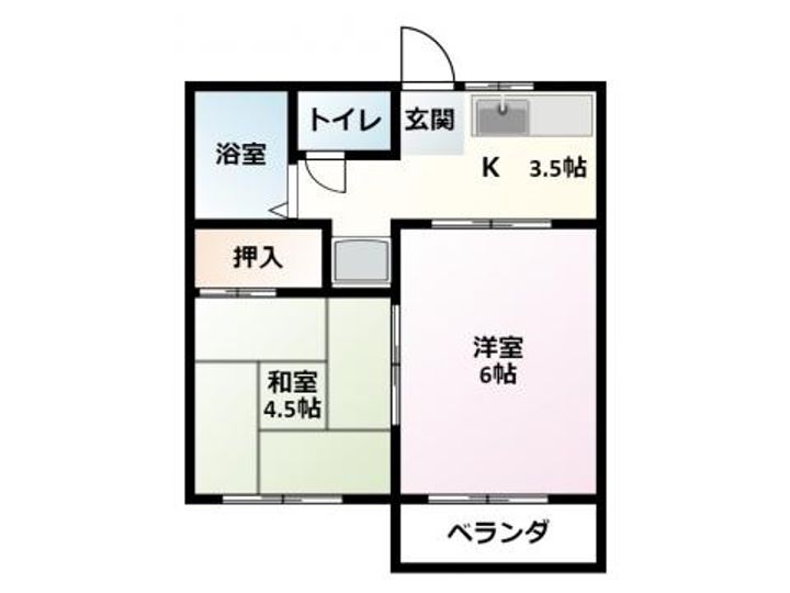 コーポ天徳Bの間取り