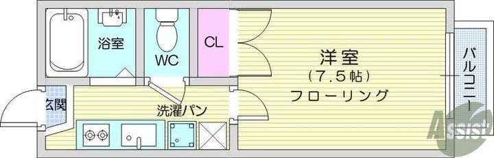 サンパレス成田町の間取り