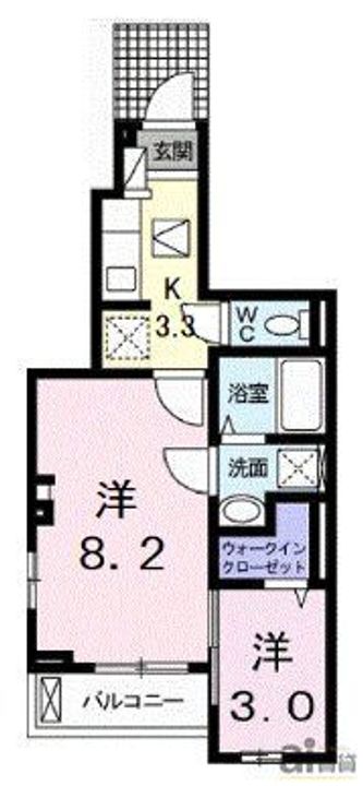 東京都東久留米市前沢3(アパート)の賃貸物件の間取り