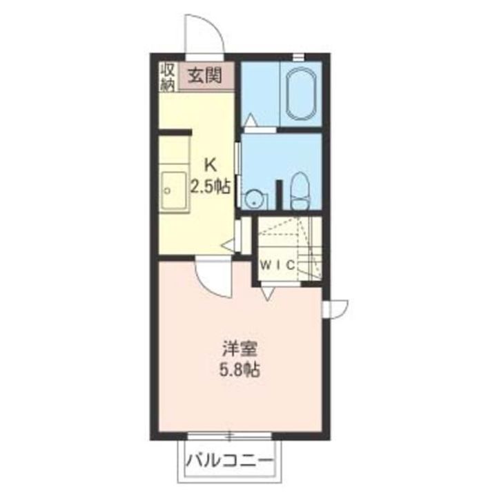 群馬県前橋市上新田町(アパート)の賃貸物件の間取り