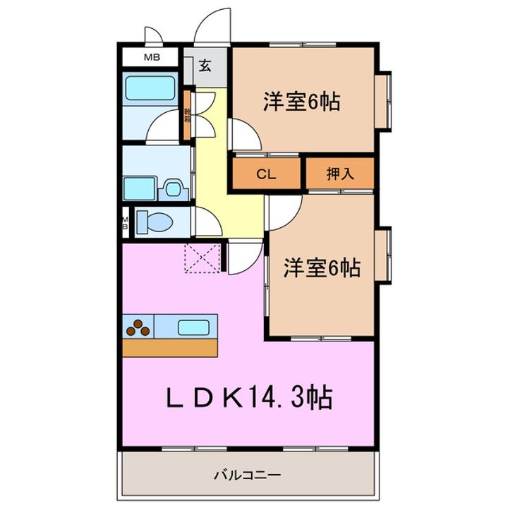 ベルステージ竹の山IIの間取り