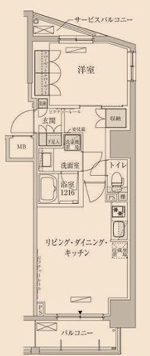 東京都台東区東上野6(マンション)の賃貸物件の間取り
