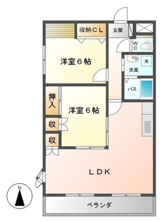 サン・フォレスト花の木Aの間取り