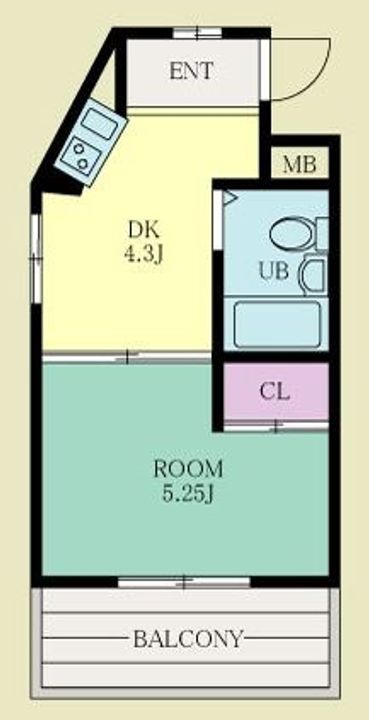 大阪府大阪市福島区福島8(マンション)の賃貸物件の間取り