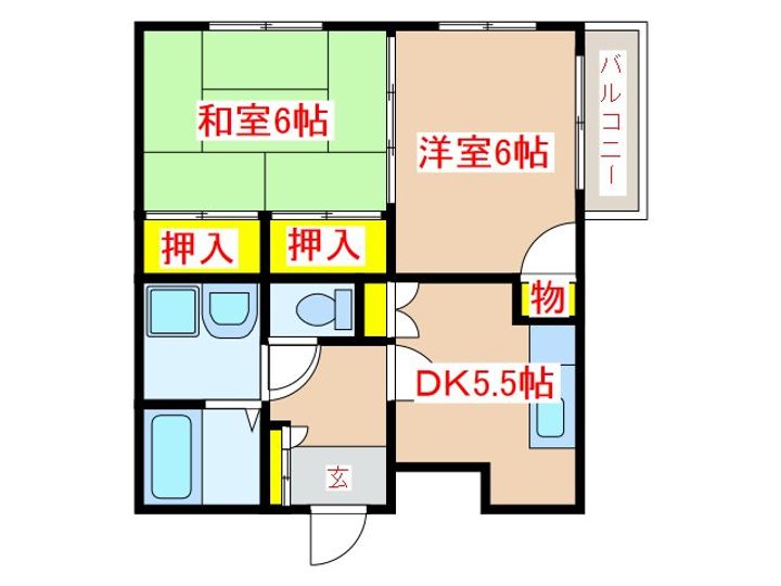 エクシード中央の間取り