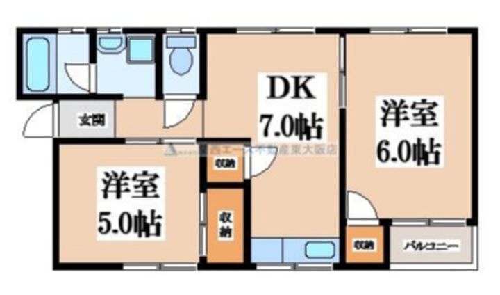 八尾マンションの間取り