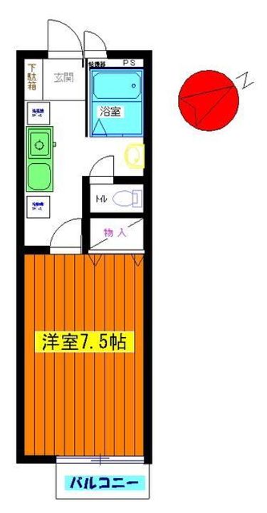 東京都八王子市大塚(アパート)の賃貸物件の間取り