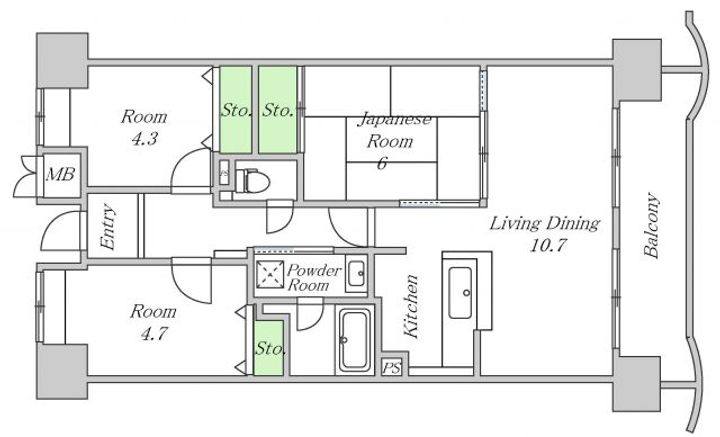 グレイスコート上本町の間取り