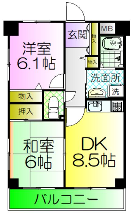 レジデンスコトンの間取り