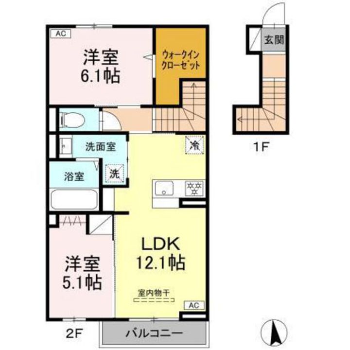 D-ROOM八本松東の間取り