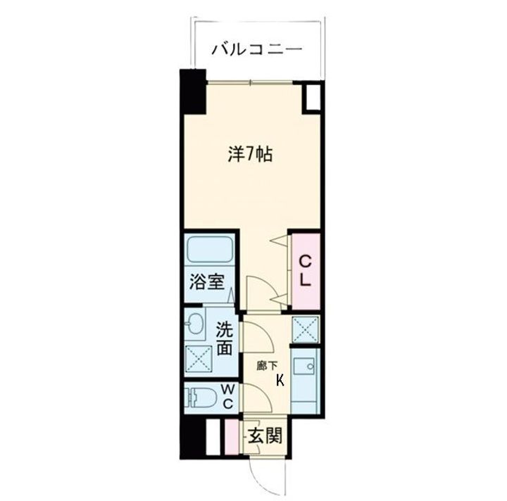 大阪府大阪市福島区玉川4(マンション)の賃貸物件の間取り