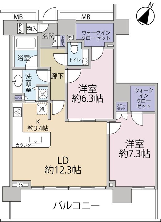 ザ・ヨコハマタワーズタワーイーストの間取り