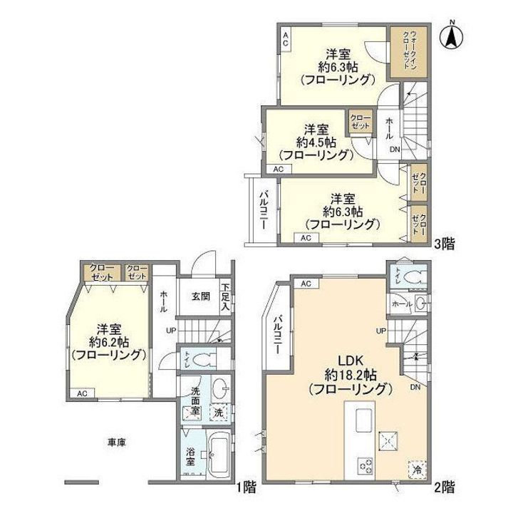 埼玉県川口市西川口1(一戸建)の賃貸物件の間取り