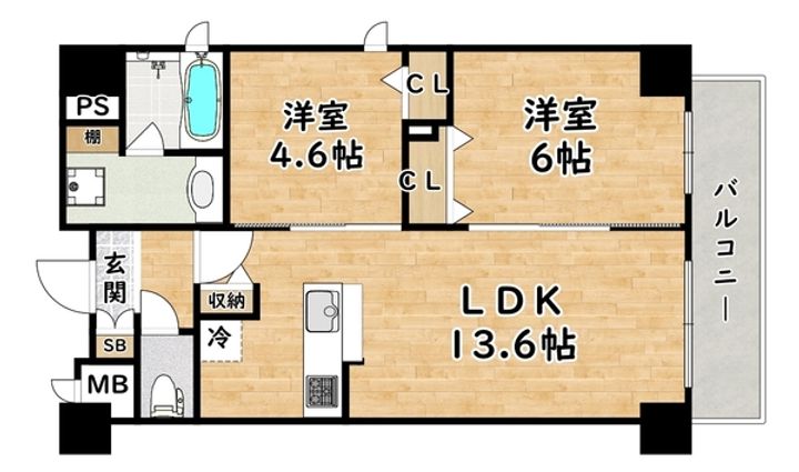 セレーノ北野の間取り