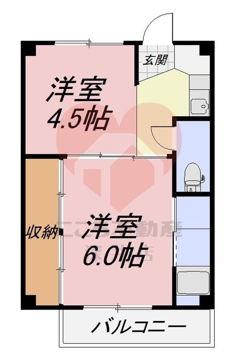大阪府枚方市星丘4(マンション)の賃貸物件の間取り