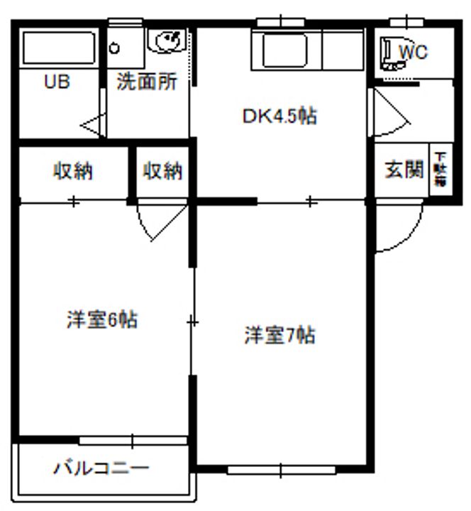 メゾンピーチミラNo.1の間取り